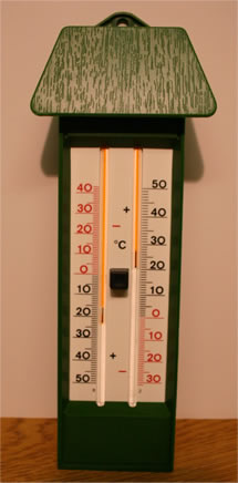 a basic maximum and minimum thermometer