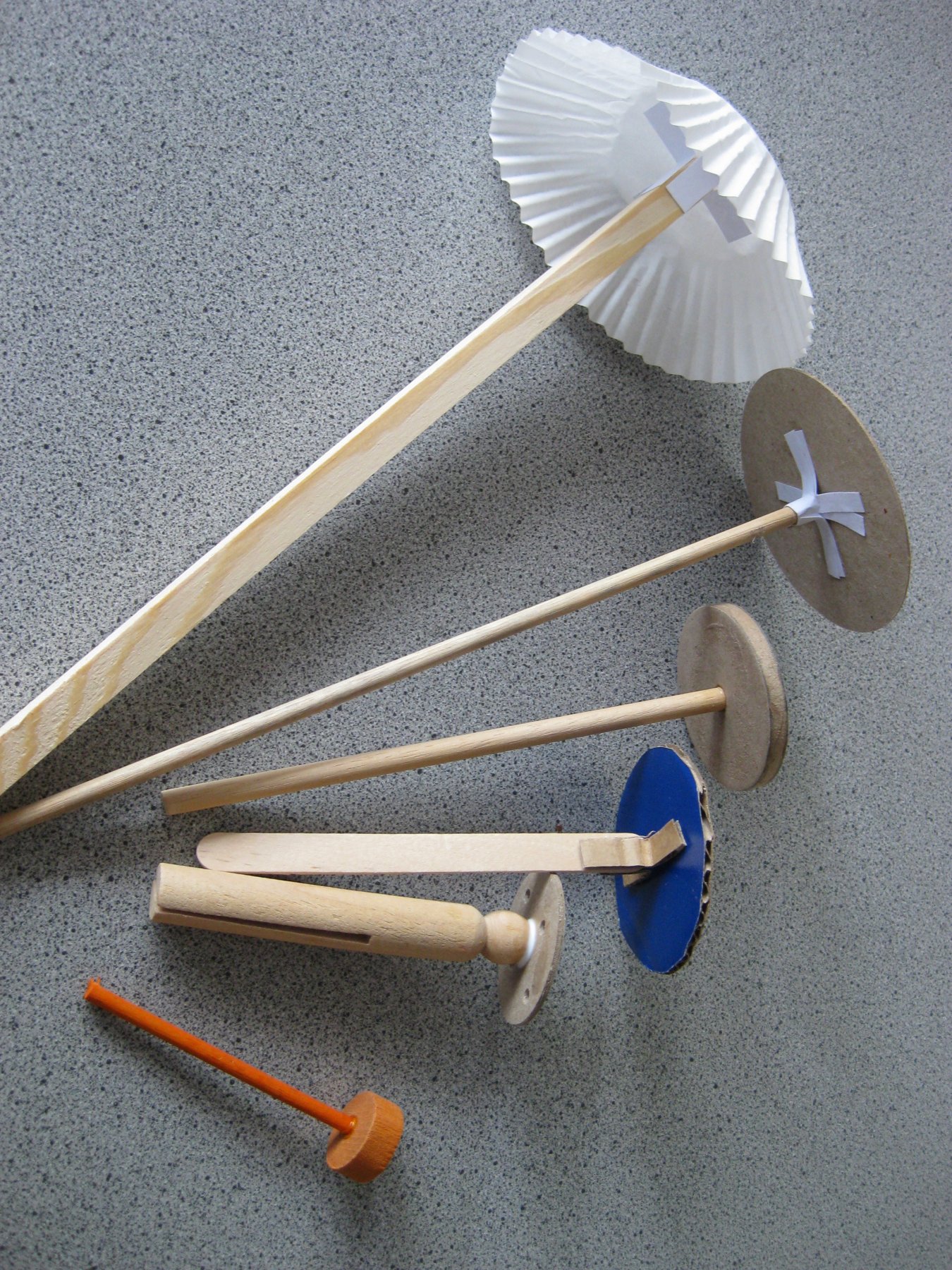 examples of finished sticks