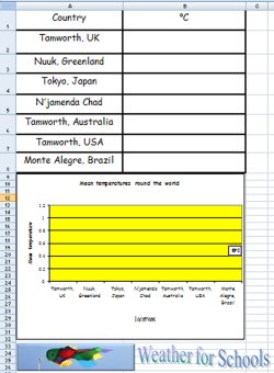 screen shot of a spreadsheet
