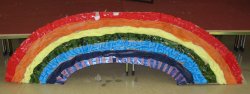a rainbow made by children